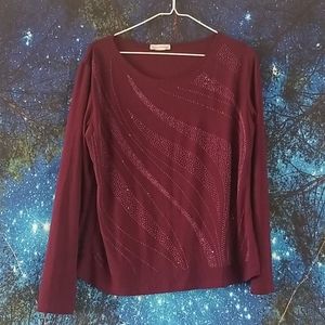 3/$20 Long sleeve sequin blouse
